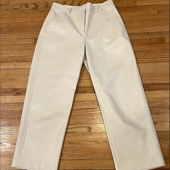 Aritzia Babaton Command Cropped Pant (Size 10, Birch, Vegan Leather) - Picture 2 of 7